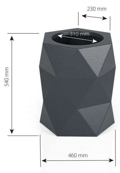 Designer virágtartó edény monumo modena 2 színválaszték 54cm magas