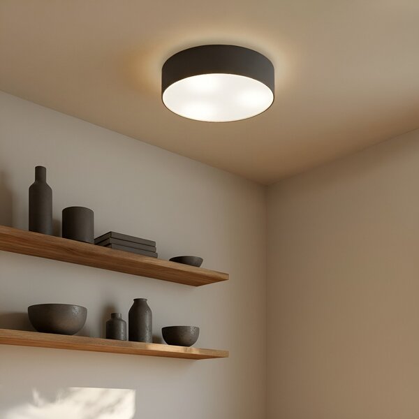 Mennyezeti Lámpa Lindby, Sebatin, dimmable, Szürke, Hálószoba, Szövet / Textília, Modern