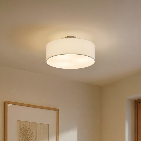Mennyezeti Lámpa Lindby, Sebatin, dimmable, Fehér, Hálószoba, Szövet / Textília, Modern