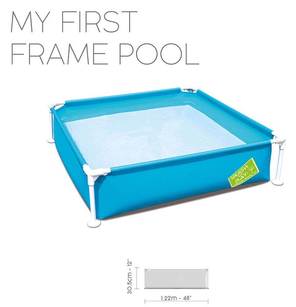 Bestway Első fémvázas gyerek medencém 122 x 122 x 30,5 cm