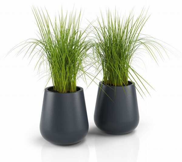 Designer kaspó monumo lago 50cm magasság antracit