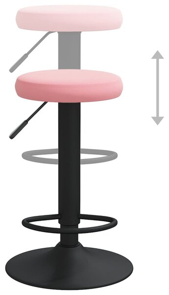 2 db rózsaszín bársony bárszék