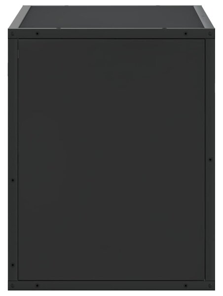 Fekete szerelt fa és fém TV-szekrény 60 x 31 x 39,5 cm