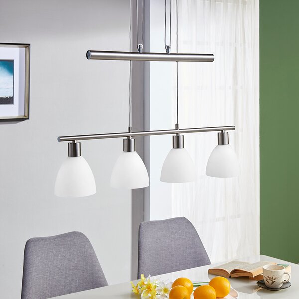 Függőlámpa Lindby, SIMEON, dimmable, Fémes, Nappali, Üveg, Modern