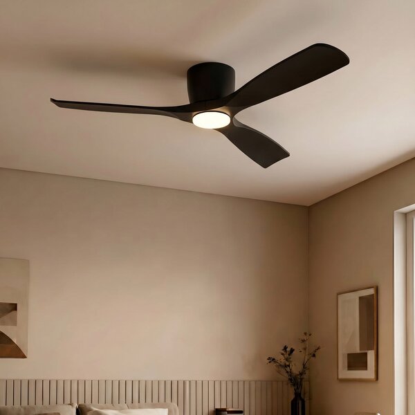 Moneno Smart LED mennyezeti ventilátor, fekete, DC, Tuya – Lucande Lucande, Moneno, dimmable, Fekete, Nappali, Fém, Modern