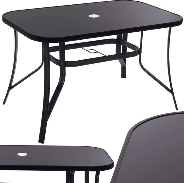 Springos kerti Asztal 120x70x70cm - Fekete