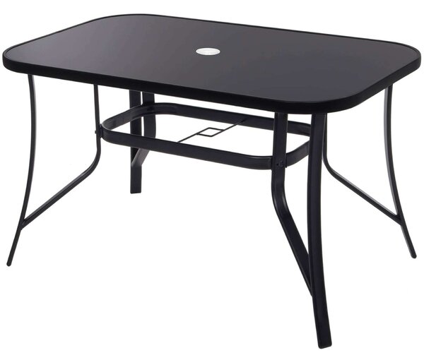Springos kerti Asztal 120x70x70cm - Fekete