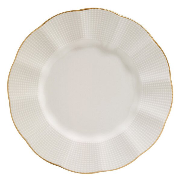 24 részes porcelán étkészlet krém-arany