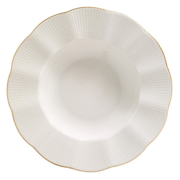 24 részes porcelán étkészlet krém-arany