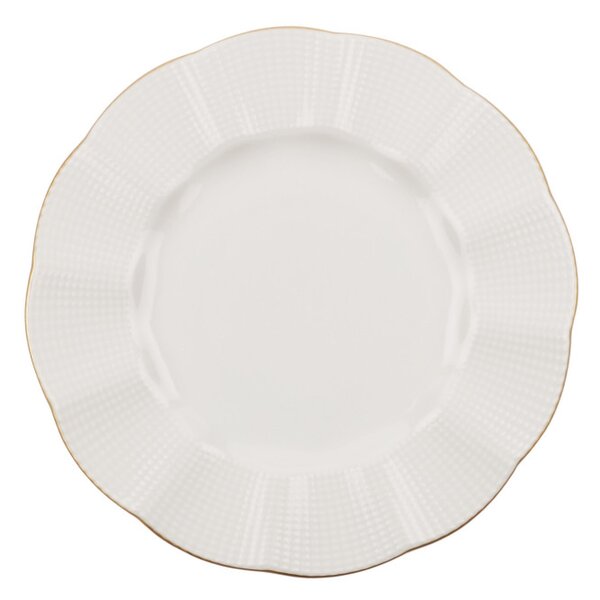 24 részes porcelán étkészlet krém-arany