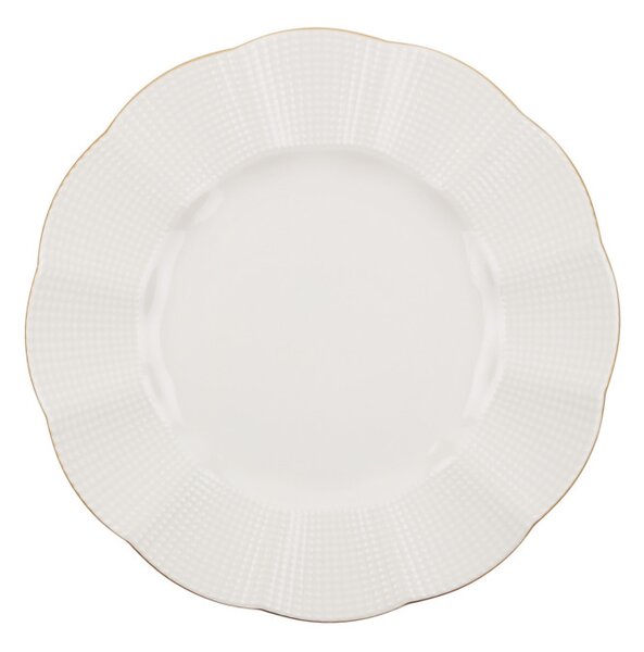24 részes porcelán étkészlet krém-arany