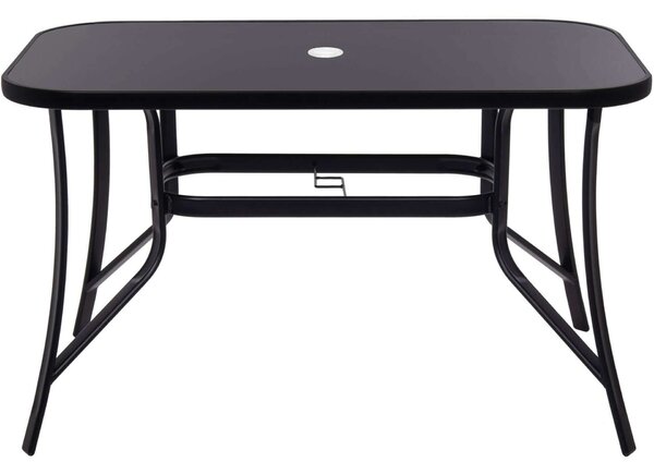 Springos kerti Asztal 120x70x70cm - Fekete