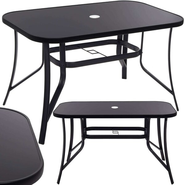 Springos kerti Asztal 120x70x70cm - Fekete
