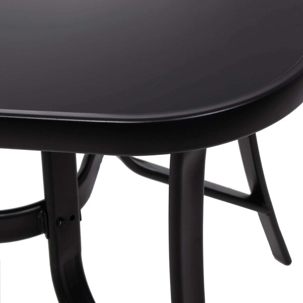 Springos kerti Asztal 120x70x70cm - Fekete