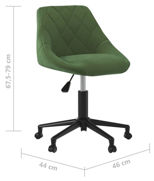 Sötétzöld bársony forgó étkezőszék
