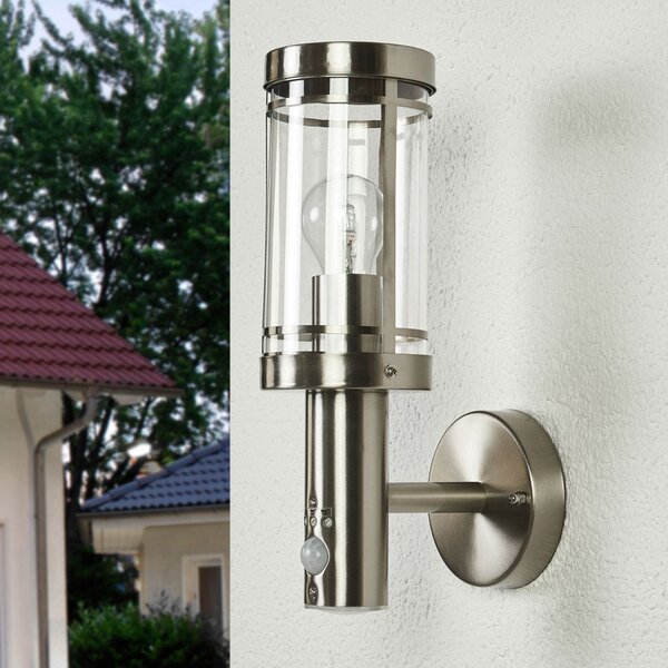 Kültéri Lámpa Lindby, Djori, dimmable, Fémes, Erkély, Rozsdamentes acél, Modern