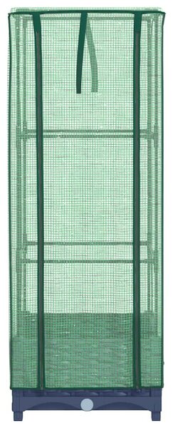 Rattan megjelenésű magaságyás melegháztakaróval 40x40x123 cm