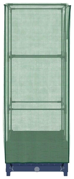 Rattan megjelenésű magaságyás melegháztakaróval 40x40x123 cm