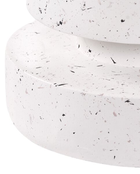 Kisasztal BIVONGI 30 cm 30 cm Fehér terrazzo