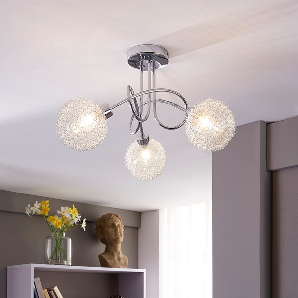 Mennyezeti Lámpa Lindby, Ticino, dimmable, Fémes, Folyosó, Fém, Modern