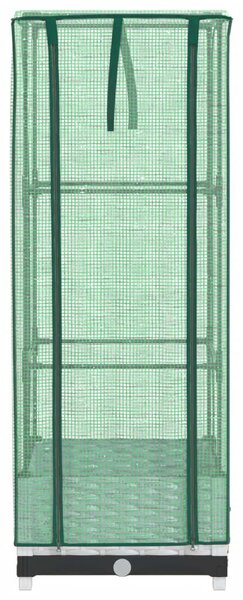 Rattan megjelenésű magaságyás melegháztakaróval 40x40x123 cm