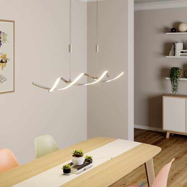 Függőlámpa Lindby, Auron, dimmable, Szürke, Nappali, Műanyag, Modern