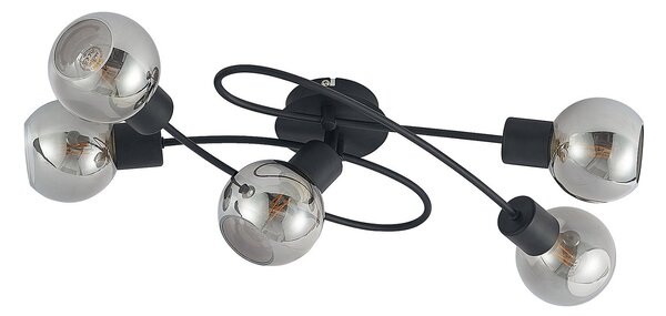 Mennyezeti Lámpa Lindby, Elaina, dimmable, Fekete, Nappali, Fém, Modern