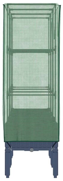 Rattan megjelenésű magaságyás melegháztakaróval 120x40x140 cm
