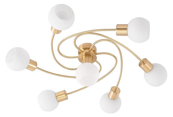 Mennyezeti Lámpa Lindby, Ciala, dimmable, Arany / Sárgaréz, Nappali, Üveg, Modern