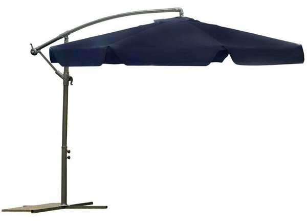 Plonos Összecsukható kerti Napernyő 8 részes , 350cm átmérőjű, 14kg - Sötétkék