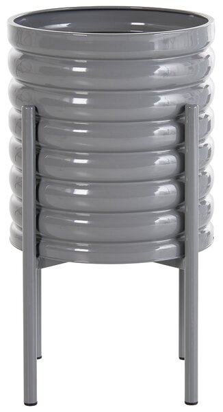 Magasított virágállvány SESLERIA 31 cm Fém Sötétszürke