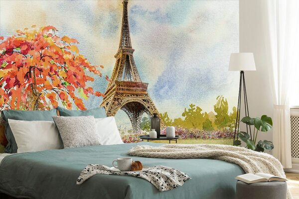 Tapéta Eiffel torony pasztell színekben