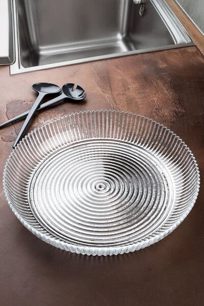 30 cm üveg salátástál