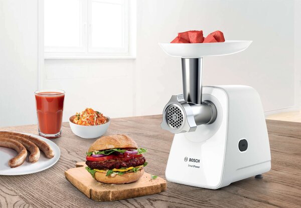 Bosch Húsdaráló, SmartPower, 1500 W, Fehér, Fehér, MFW2520W