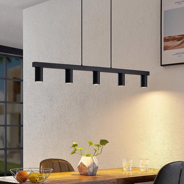 Függőlámpa Lindby, Baliko, dimmable, Fekete, Nappali, Fém, Modern
