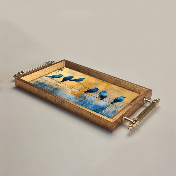 Edzett üveg tálca 34 × 18 × 2 cm