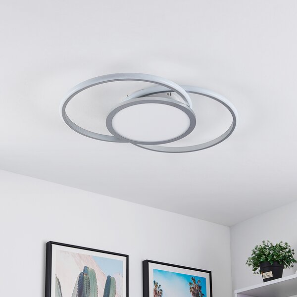 Mennyezeti Lámpa Lucande, Senne, dimmable, Szürke, Konyha, Fém, Modern