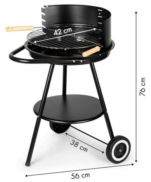 ModernHOME kerti Grillkocsi fém polccal