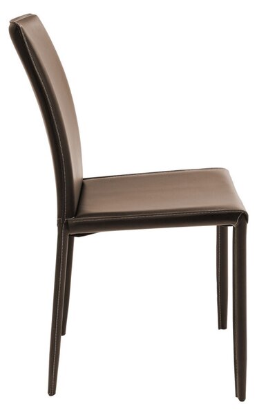 Kare Design Milano Szék Műbőr Barna Magas Támlával