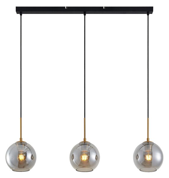Függőlámpa Lindby, Hiwana, dimmable, Szürke, Nappali, Üveg, Modern