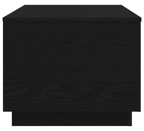 Fekete tölgy dohányzóasztal LED-lámpákkal 90x50x40 cm