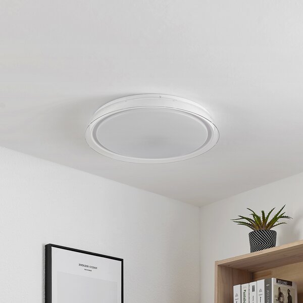 Mennyezeti Lámpa Lindby, Sleya, dimmable, Fehér, Nappali, Műanyag, Modern