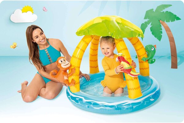 Intex Trópusi sziget Felfújható Gyerekmedence 102x86cm