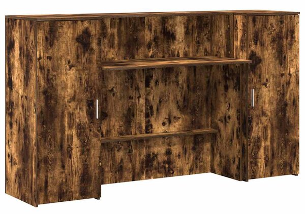 Recepciós pult füstös tölgy 180x50x103,5 cm szerelt fa