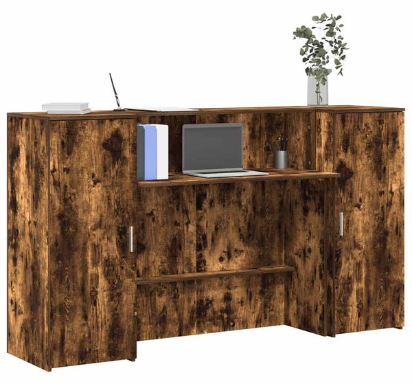 Recepciós pult füstös tölgy 180x50x103,5 cm szerelt fa