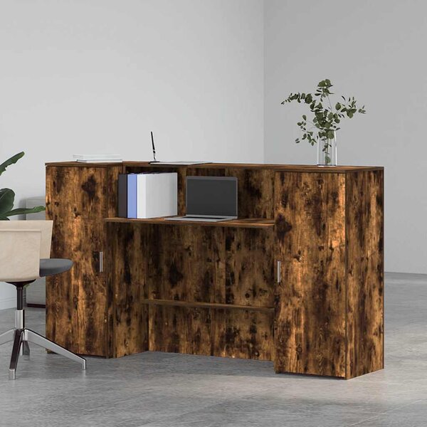 Recepciós pult füstös tölgy 180x50x103,5 cm szerelt fa