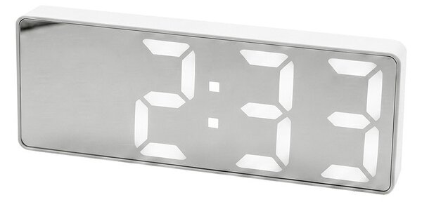 SHP MIRROR LED Digitális Ébresztőóra Tükrös Felülettel Hőmérséklet Kijelzővel