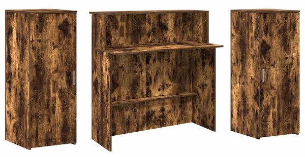 Recepciós pult füstös tölgy 180x50x103,5 cm szerelt fa
