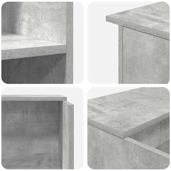 Recepciós pult betonszürke 100x50x103,5 cm szerelt fa