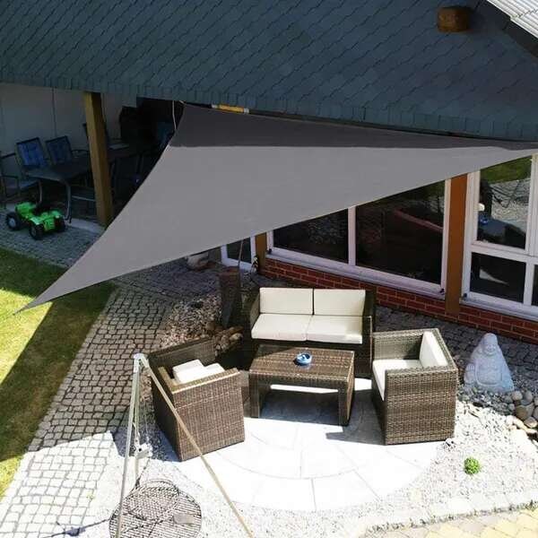 ModernHOME háromszög Napvitorla 3x3x3m - szürke